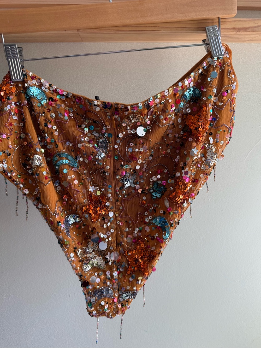 Nasty Gal Beaded Fringe Star Embellished Tassel Booty Shorts - Picture 6 of 7